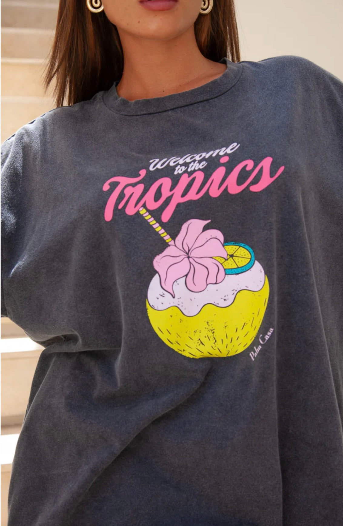 TROPICS T-SHIRT | VINTAGE BLACK