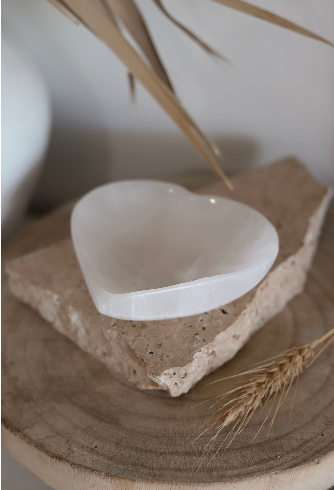 Selenite Heart Bowl