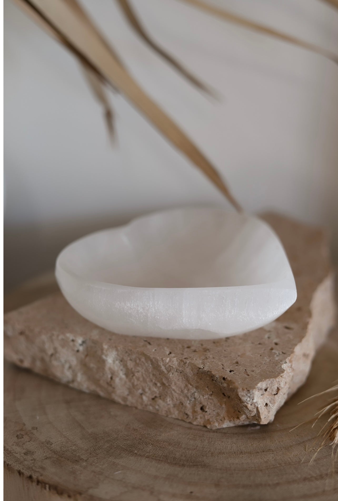 Selenite Heart Bowl