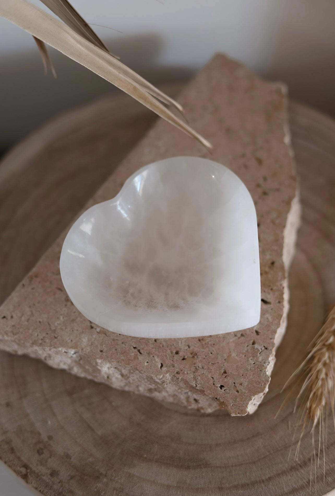 Selenite Heart Bowl